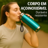 Garrafa Vacuum 800ml - Verde Água_Azul