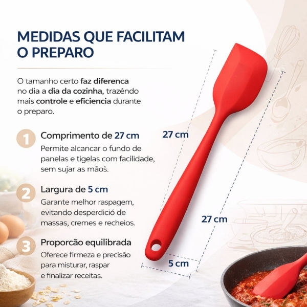 Kit Espatulas Silicone Cozinha Espremedor Alho Inox