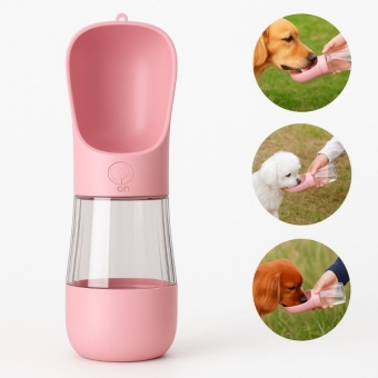Garrafa Portátil Pet 2 em 1 Água e Ração 370ml Passeio
