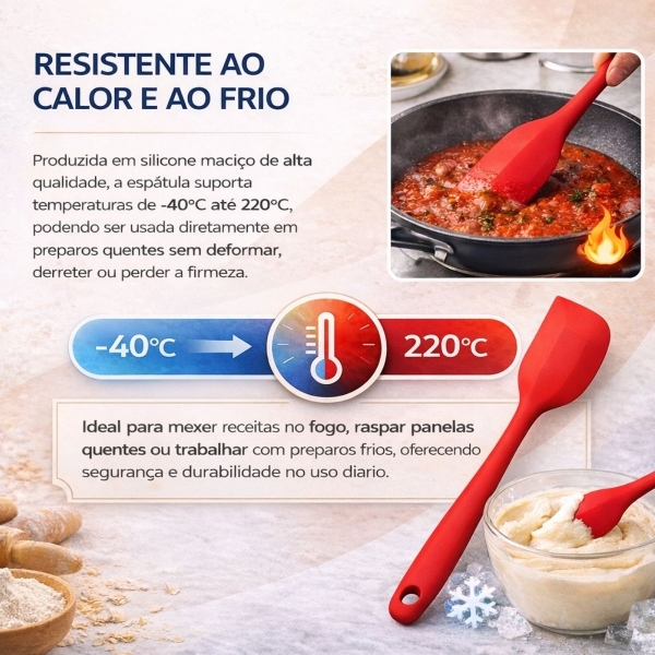 Kit Espatulas Silicone Cozinha Espremedor Alho Inox