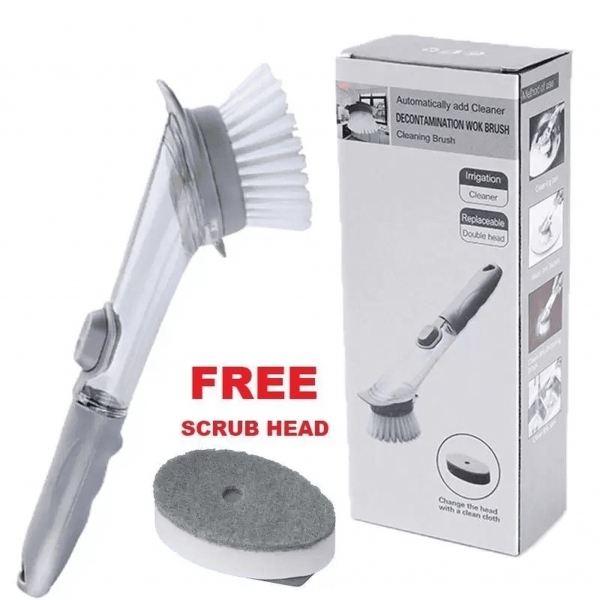 ESCOVA DE LIMPEZA 2 EM 1 DISPENSER DETERGENTE