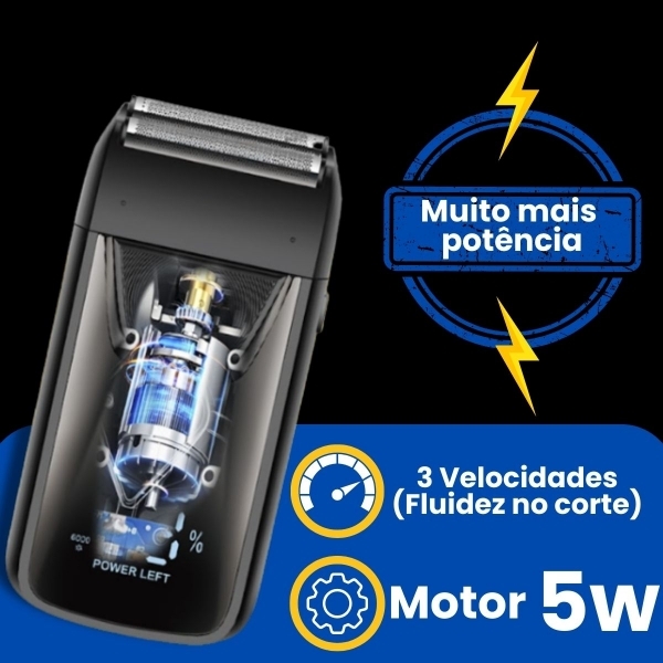 Barbeador Shaver Bivolt 5w Display Led Aparador Pelo Nariz