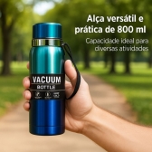 Garrafa Vacuum 800ml - Verde Água_Azul