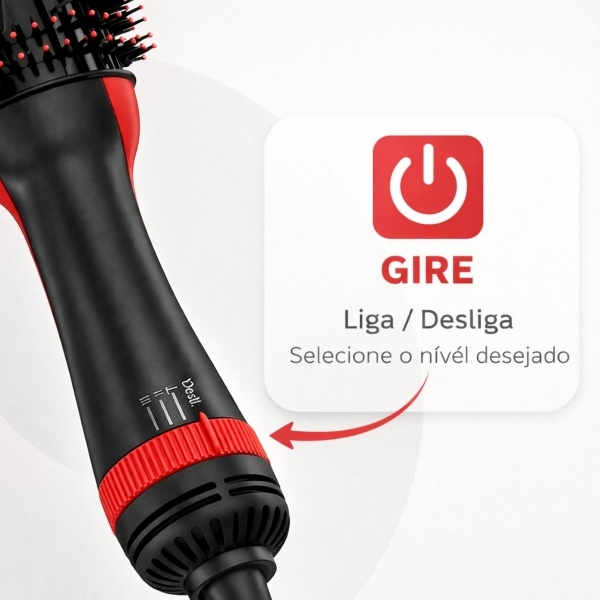 Escova secadora 4 em 1 Cadence Ceramica Ionizada Turmalina