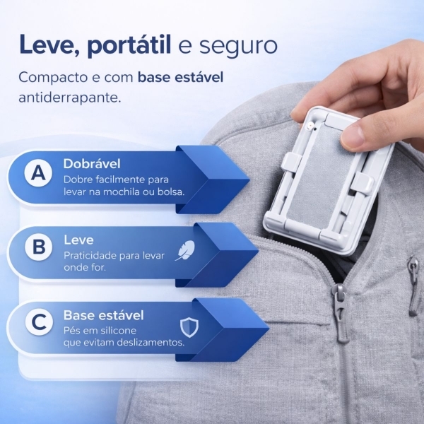Suporte Mesa Ajustavel Celular Tablet Dobrável Universal