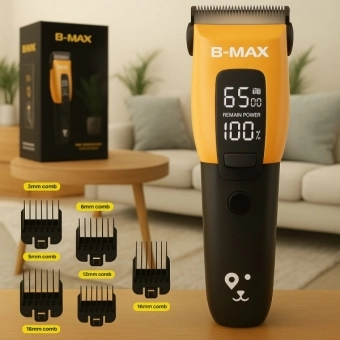 Kit Máquina de Tosa B-MAX + Luva Removedora de Pelos PETS