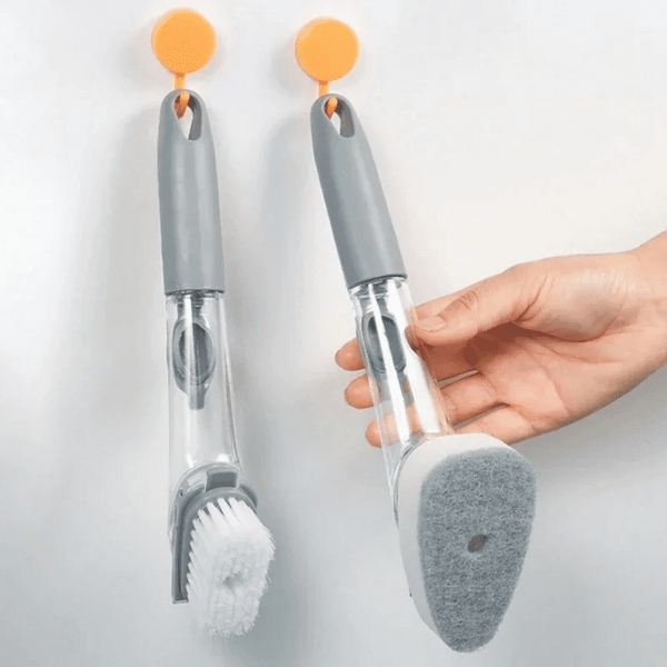 ESCOVA DE LIMPEZA 2 EM 1 DISPENSER DETERGENTE