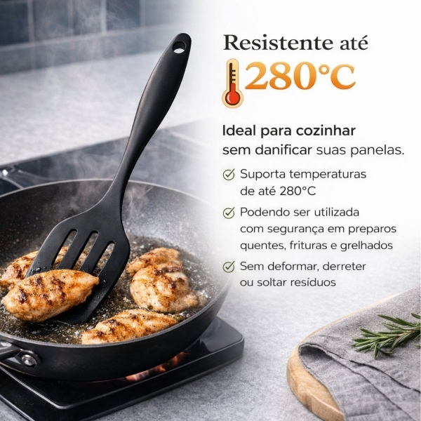 Kit Espatulas Silicone Cozinha Espremedor Alho Inox