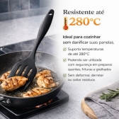 Kit Espatulas Silicone Cozinha Espremedor Alho Inox