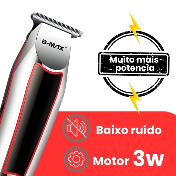 Máquina Cabelo Acabamento Profissional Aparador Pelos Nasal Prateado