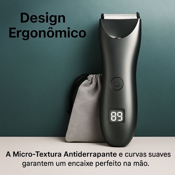 Depilador Masculino Partes Intimas Portátil À Prova D´ Água - Preto