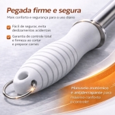 Kit Churrasco Profissional 3 Peças Faca Garfo Chaira Aço Inox