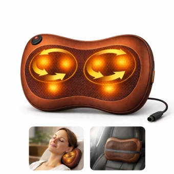 Almofada Massageadora Shiatsu Aquecimento no Carro e em Casa