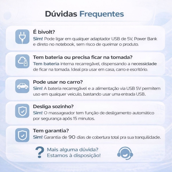 Almofada Massageador Para pescoço - Cinza