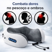 Almofada Massageador Para pescoço - Cinza