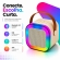 Caixa de Som Bluetooth 20W RGB com Microfone Sem Fio Karaokê Portátil USB TF AUX