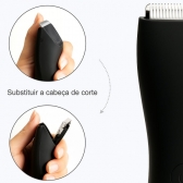Depilador Masculino Partes Intimas Portátil À Prova D´ Água - Preto